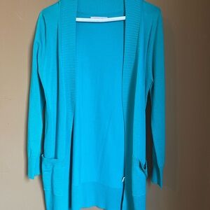 Active USA Women's Bright Blue Open Cardigan